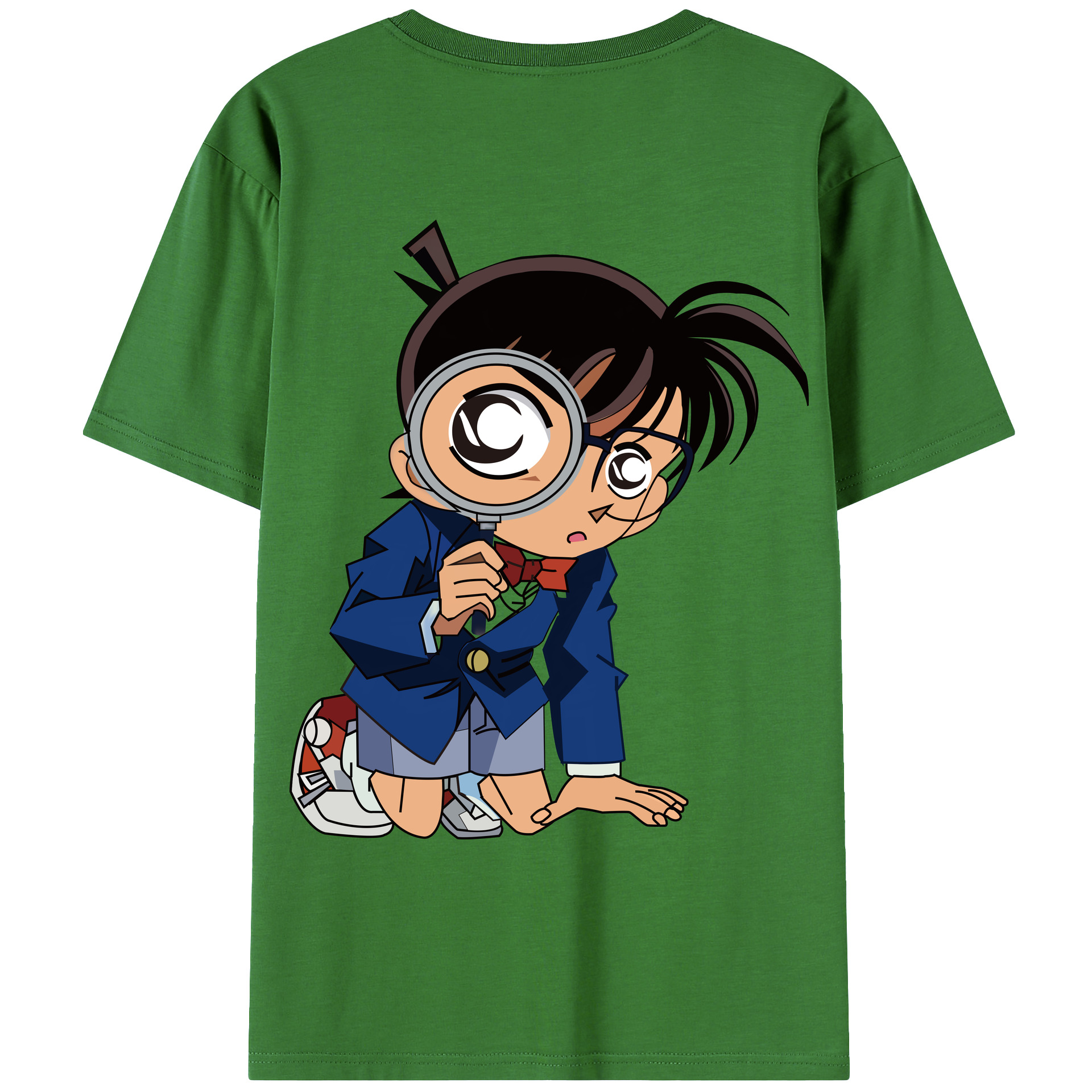 （画像用） 名探偵コナン 江戸川 コナン Detective Conan Conan Edogawa レディース半袖Tシャツ(バックプリント)